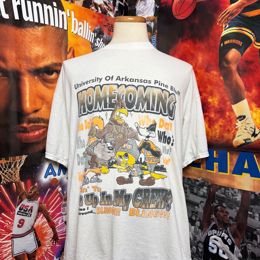 Vintage University Arkansas Pine Bluff Homecoming Looney Tunes T-Shirt Sz 2XL
